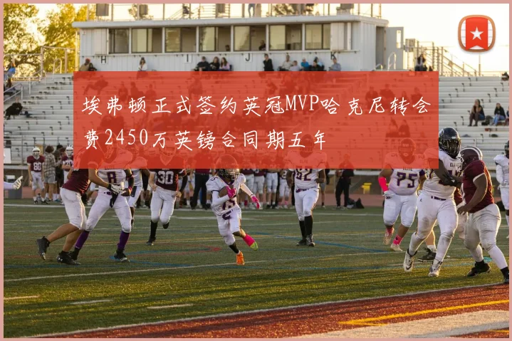 埃弗顿正式签约英冠MVP哈克尼转会费2450万英镑合同期五年